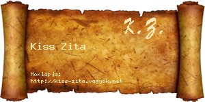 Kiss Zita névjegykártya