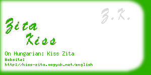zita kiss business card